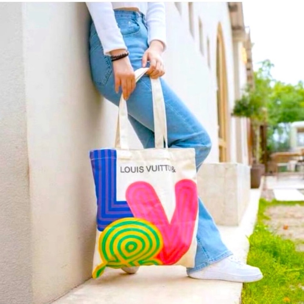 Louis Vuitton Canvas Eco Tote Bag Shinsen Exhibition Limited from JP A